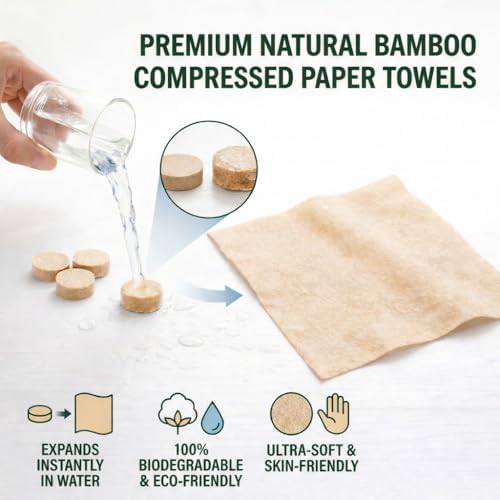 MORGIANA Bamboo Compressed Towels – Biodegradable Personal Cleansing Wipes - Image 2