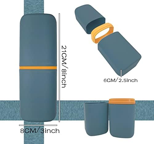 Travel Toothbrush Cup Case, Toothbrush Travel Container Portable Travel Toothbrush Holder Toothpaste Storage for School Camping Business Trip Bathroom - Image 2