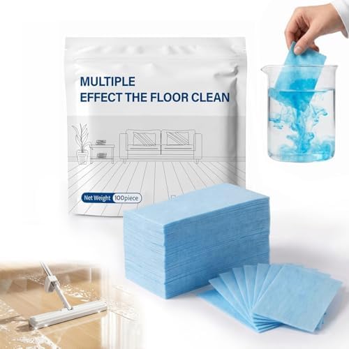 SakerPlus Floor Cleaning Tablets 100PCS- Multi Surface Floor Cleaner Tablets for Mopping, Concentrated Cleaning Solution for Tile, Hardwood, Kitchen, Bathroom, Home (5) by SakerPlus