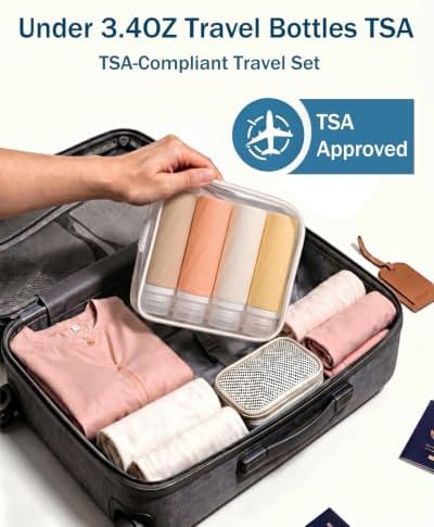 Redfly Silicone TSA Approved Travel Bottles for Toiletries, Leak proof, 3oz - Image 3