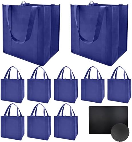 10 pack Reusable Grocery Bags,Thick Bottom-Shopping Bag for Groceries by HORYGReusableGroceryBags