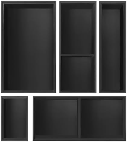 Bamboo Drawer Organizer,5 PCS Black Silverware Tray&Desk Organizers and Storage,Cabinet Divider With Removable Bathroom Organization for Kitchen,Utensils,Junk,Office,Makeup by Bxngjuj