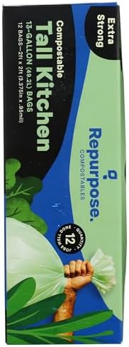 Repurpose, Compostable 13 Gallon Tall Kitchen Bags, 12 Count - Image 3
