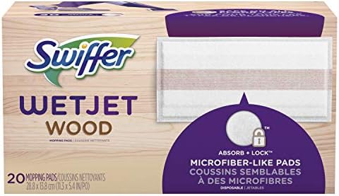 Swiffer WetJet Mops for Floor Cleaning, Hardwood Floor Cleaner Spray Mop Pad Refill, 20 Count by Swiffer