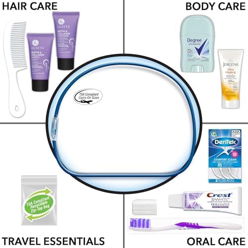 Convenience Kits International Women's Luseta Kit, Travel Size Toiletry Kit, Gifts for Women, 10 Piece Set (Pack of 6) - Image 5