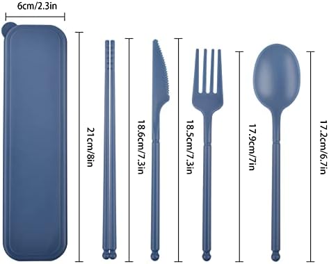 Reusable Utensils Set with Case, Plastic Travel Utensils - Image 3