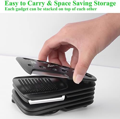 2 Pack Kitchen Gadgets Set 11 Pieces, Space Saving Cooking Tools Kitchen Accessories-Garlic Grinder, Cheese Grater, Vegetable Peeler, Pizza Cutter, Herb Stripper, Bottle Opener, Gadgets Gift Set - Image 7