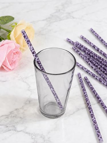 10 Pcs Reusable Leopard Straws Drinking Straw with Cleaning Brush - Image 4