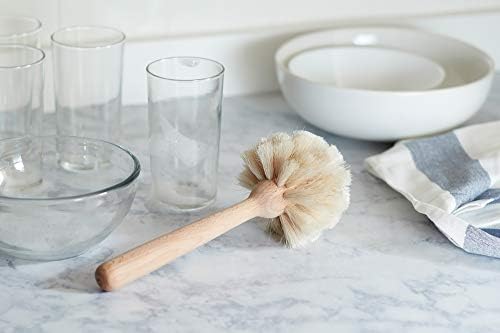 Fox Run Kitchen Brush, Natural Horsehair Fiber Dish and Glass Brush, 10" - Image 5