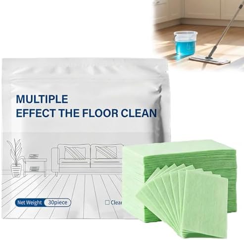 150/300PCS Multi-Surface Floor Cleaner Tablet, Upgraded Floor Cleaning Solution Tablets, Multiple Effect the floors Clean, Concentrated Cleaner for Hardwood, Tile, Laminate & More (green, 60PCS) by Unknown