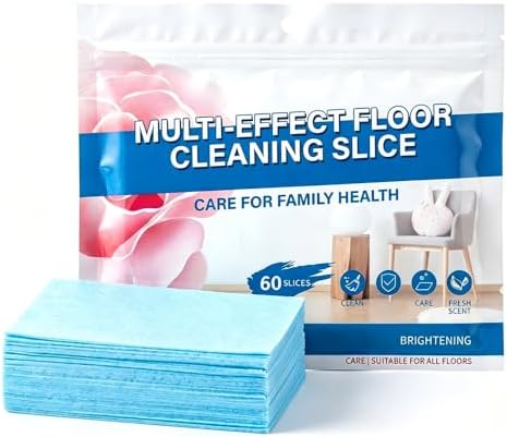 Floor Cleaning Solution Tablet Deep Cleans for Multi-Effect Floor Clean Tablets, Tile and Vinyl Floors, Suitable With All Robot Vacuums with Mopping and Cordless Wet/Dry Vacuum Mop Cleaner (60 Piece) by Unknown