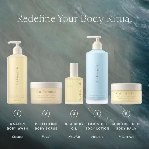 Oak Essentials The Body Routine, 5-Piece Body Care Set, Full Sizes - Image 5