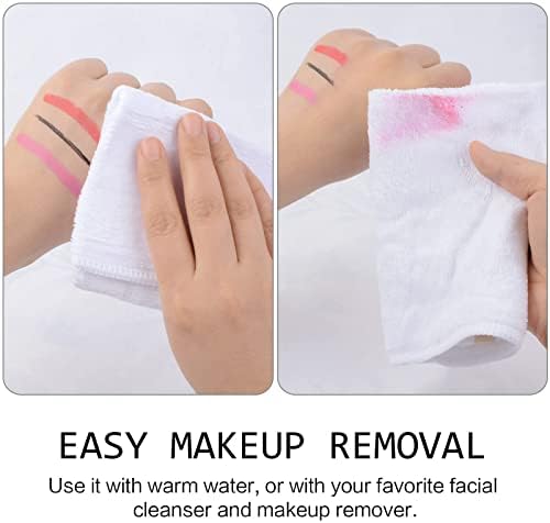 SINLAND Microfiber Facial Cloths Fast Drying Washcloth 12inch x 12inch White 2 pack - Image 6