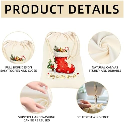 OKBA 12 Pack Cotton Muslin Drawstring Bags – Reusable Cloth Bags for Storage, Produce & Bread Storage, Gift Packaging, DIY Crafts, Eco-Friendly & Lightweight (10x12 inch) - Image 4