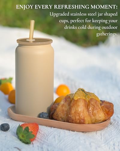 16 oz Tumbler, Insulated Tumbler with Straw, Iced Coffee Tumbler - Image 3