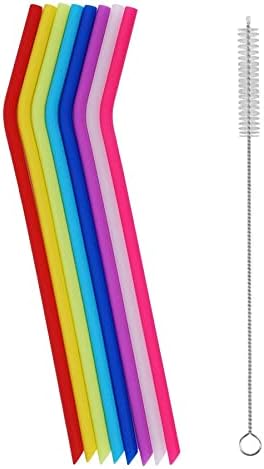 Tifanso 8PCS Reusable Silicone Drinking Straws for 20oz 30oz Tumblers by tifanso
