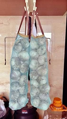 Ahyuan Hanging Mesh Storage Bags 5 Pack Onion Garlic Potatoes Net Mesh Bag Long and Large Reusable Net Produce Bags for Fruit Veggies Garbage Bag for Home RV Camper - Image 7