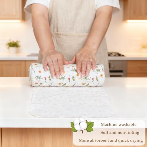 25 Pack Reusable Tissue Paperless Towel Roll Washable Cotton for Kitchen Towels Zero Waste Products Replacement Tissue (RT-E) - Image 7