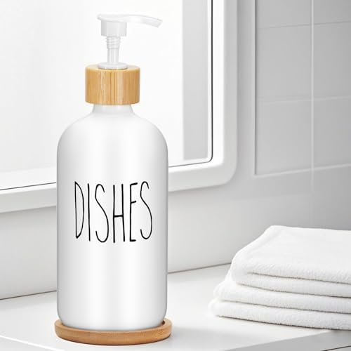 2Pcs Round Bamboo Soap Dispenser Tray, Bathroom Countertop Organizer (2) - Image 5