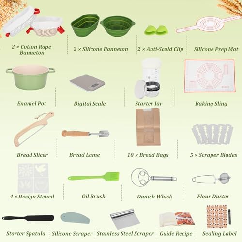 Upgraded All-Inclusive Sourdough Starter Kit Bread Baking Kit For Beginners - Image 2