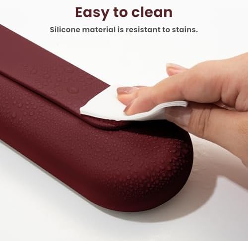 Silicone Electric Toothbrush Travel Case, Manual Toothbrush Travel Cover for Men and Women,Toothbrush Holder for Travel,Gym and More, Fits Most Manual and Electric Toothbrushes - Burgundy - Image 4
