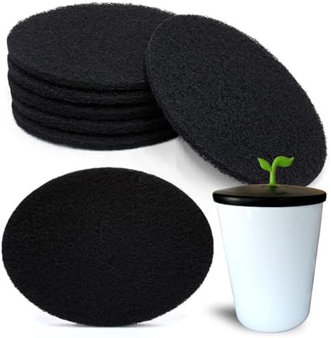 NewKe 6 Pack Natural Charcoal Filter Refills, Oval-Shaped Charcoal Filters - Image 7