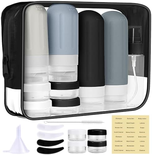 Travel Bottles for Toiletries 18Pack Containers Travel Size Toiletries by Landisun