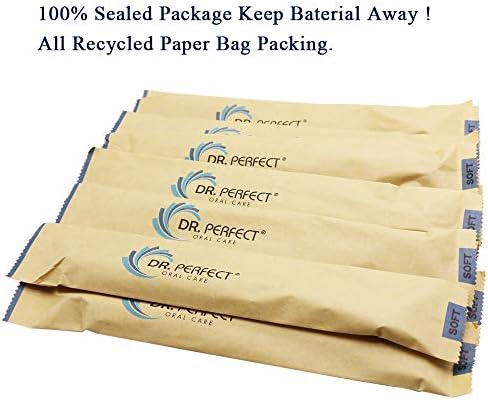 DR PERFECT Natural Bamboo Toothbrush Soft Bristles for Adults Pack of 12 - Image 3