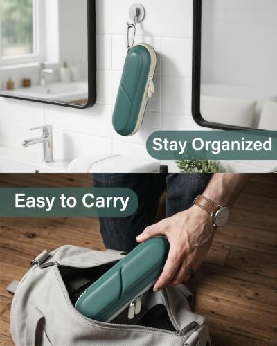 ProCase Toothbrush Travel Case for Oral-B/Oral-B Pro 1000 1500 5000 7000 7500 6000 9600/Philips Sonicare 4100 5100 1100 6100 5300 Oral-B iO Electric Toothbrush Portable Hard Container -Darkgreen - Image 4