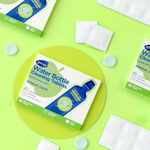 Water Bottle Cleaning Tablets, 36 Pack Bottle Clean Tablet Hydration Bladder Cleansing Tablets for Hydration Bladder, Water Bottle, Individually Packed, Apple Flavor - Image 5