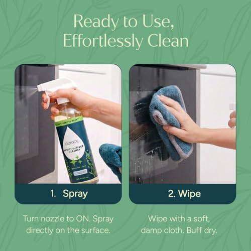 Puracy All Purpose Cleaner Spray – Plant-Powered Multi-Surface Cleaner - Cleaning Spray Solution As Seen on TikTok (Green Tea & Lime, 16 fl oz, 3 Pack) - Image 5