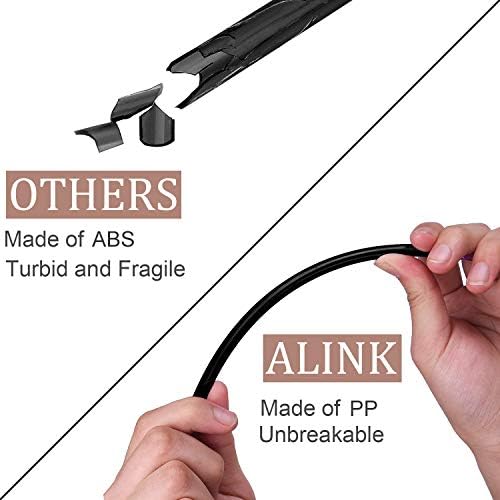 ALINK 13 inch Extra Long Reusable Straws, 12 Pack Black Hard Plastic Tumbler Straws for Stanley Owala 40 oz, 1 Gallon, 64 oz 32 oz Tall Bottles, Starbucks Cups with Brush - Image 3