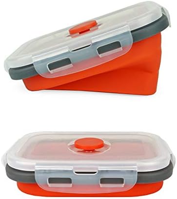 CCyanzi ECOmorning 3 Piece Silicone Food Storage Containers Collapsible Silicone Bowl with Airtight Silicone Lids, Collapsible Lunch Box - Microwave, & Freezer Safe, 350ML - Image 5