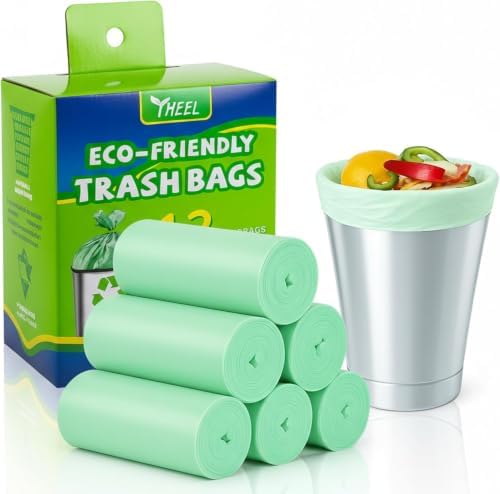 1.2 Gallon Small Trash Bags Mini Garbage Bags - 150 Count Unscented by YHEEL