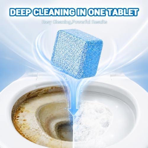 Automatic Toilet Bowl Cleaner & Toilet Tank Tablet Holder Set,Blue - Image 4
