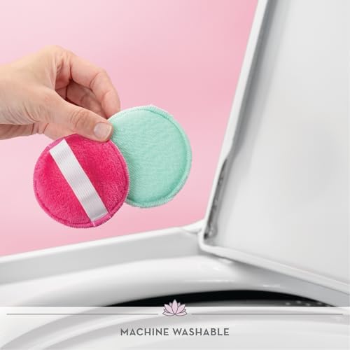 S&T INC. Face Scrubber Pad, 2 Pack, 3.3" Diameter, Teal and Pink - Image 5