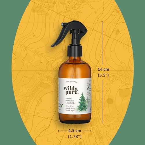 Wild & Pure Sensitive Skin Spray Body Wash (8oz) | Cleanser, Deodorizer, Moisturizer for Face, Hands, Body & Below the Belt | pH-Balanced, Microbiome-Friendly | EcoBalance Refillable Skincare - Image 5