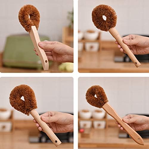 Kitchen Wooden Handle Fiber Brush Dish Bottle Scrub Wash Tool - Image 5