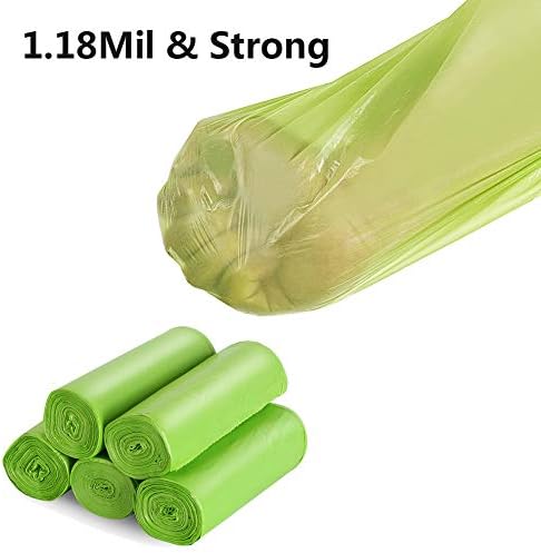 13-15 Gallon Trash Bags Plant Based Garbage Bags Recycling Unscented Tall Kitchen Trash Bags for Kitchen, Yard, Lawn,Office(75 Counts, Green) - Image 2