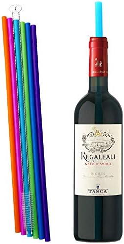 Extra Long 14.5 Inch Reusable Silicone Straws for Wine Bottle,1 Gallon/128 64 75 OZ Water Bottle,Mugs,1/Half Gallon Hydro Water Jug, Flexible Tall Giant Big Gallon Jug Drinking Straw With Brush-8 Pack - Image 2
