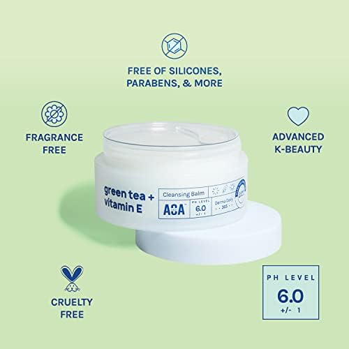 AOA STUDIO Green Tea & Vitamin E Cleansing Balm, Waterproof Makeup Remover, Oil Based Makeup Remover, K beauty Skin Care, Soothing and Brightening for All Skin Types, 3.38 Fl Oz, 100 ml - Image 3