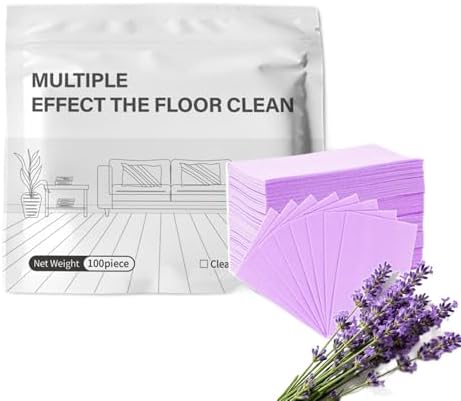 Floor Cleaning Tablets, 100 PCS Concentrated Dissolvable Multi-Effect Floor Cleaner Sheets, Portable Mopping Solution for Tile, Hardwood, Laminate & Marble Multi-Surface Cleaning (Purple) by Unknown