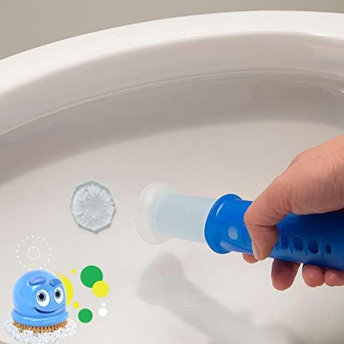 Scrubbing Bubbles Fresh Gel Toilet Bowl Cleaning Stamps, Helps Keep Toilet Clean and Helps Prevent Limescale & Rings, Rainshower Scent, 1 Dispenser with 6 Fresh Gel Stamps (Pack of 4) - Image 7