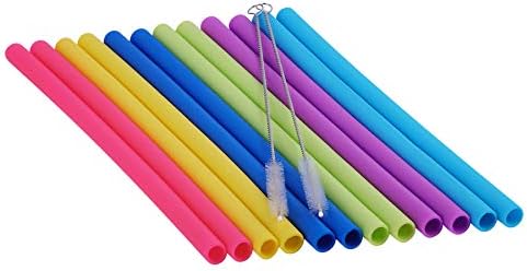 tifanso 14PCS 10" Extra Wide Reusable Silicone Straws for 20/30oz Tumblers - Image 2