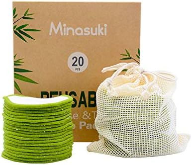 20 Pack Reusable Makeup Remover Pads Bamboo Reusable Cotton Rounds by Enjoyyourlife