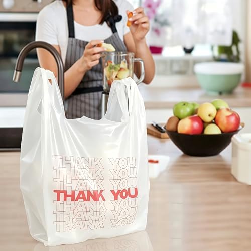 TashiBox 300Ct Plastic Bags，thank you bags,Shopping bags - Image 6