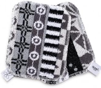 Skoy Scrub, 2-pack Reusable, Non-Scratching Dish Scrubber for Kitchen and Household Cleaning, Planet-Friendly, Dishwasher Safe Soft Scrub, Monochromatic Colors by Skoy