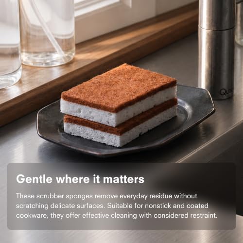 Public Goods Scrubber Sponge | Cleaning & Scrubbing Sponges for Dishes & Kitchen Sink | Natural, Plant-Based Sponges | Pack of 12 - Image 3