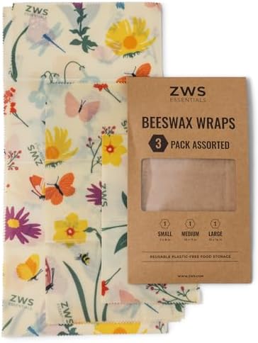 Beeswax Wraps, Cotton Food Storage Set, Pollinators by ZWSEssentials