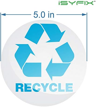 iSYFIX Recycle Sticker for Trash Can, 6 Pack, 5 inch - Image 2